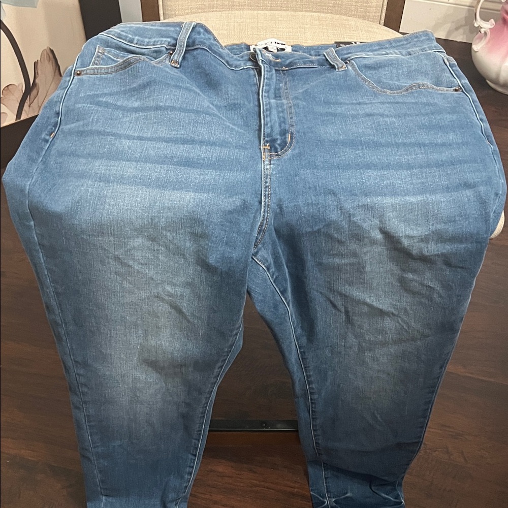 Fashion Nova Blue Skinny Jeans